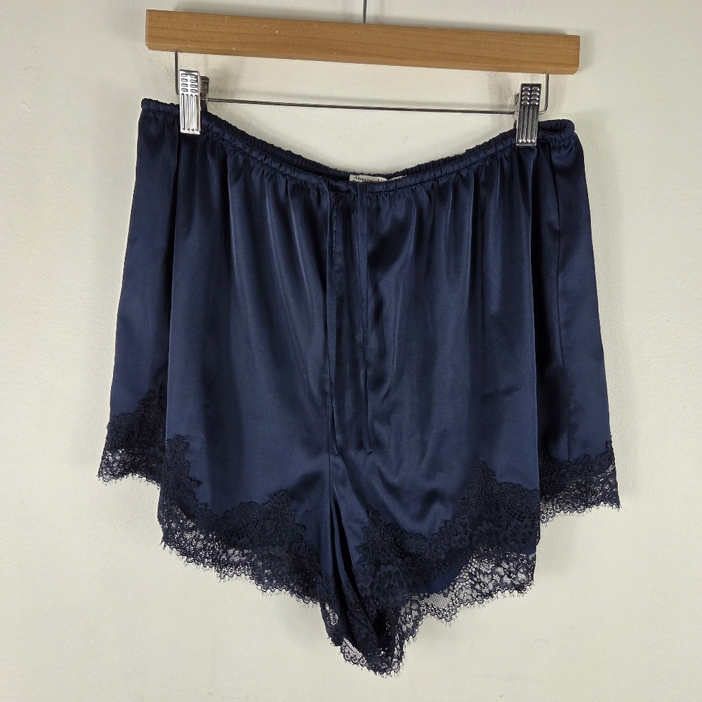 Abercrombie & Fitch Satin Lace Trim Cami Tank Short Set Pajama Set Nightie Set - Picture 2 of 13